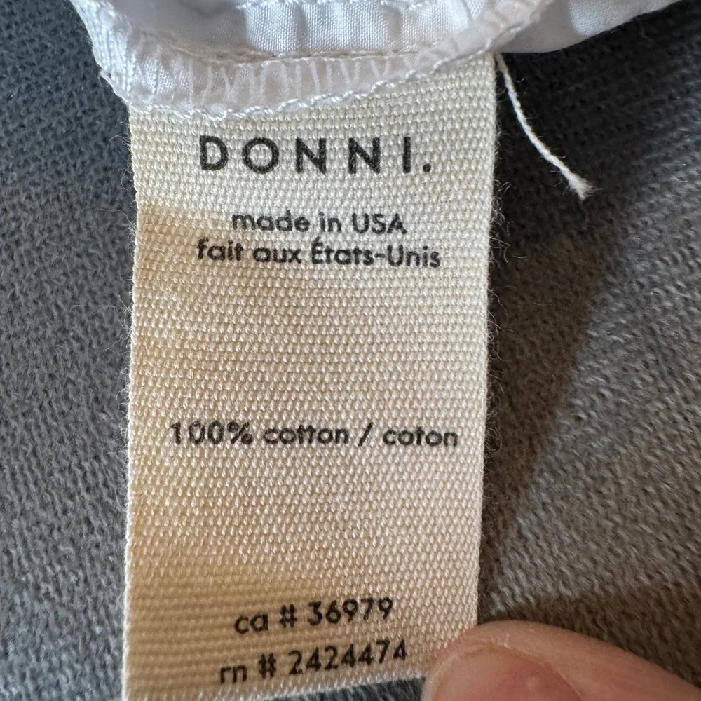 DONNI Women Pop Boxer Shorts XS White Cotton Elastic Waist Minimalist Coastal